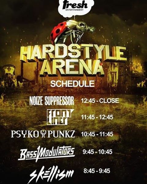 Time Slots for Hardstyle Arena: The Second Coming….